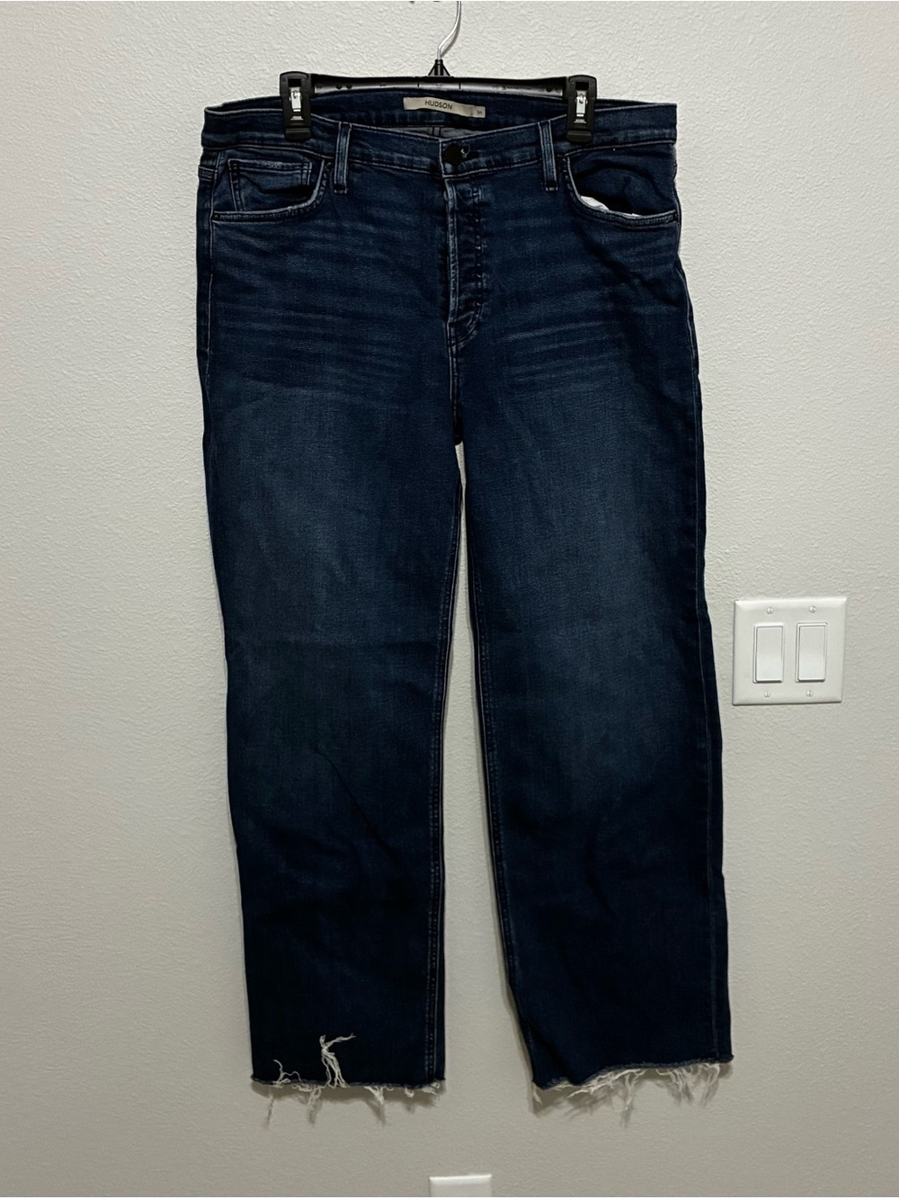 Hudson Rosie Dover Jeans Dark Blue Straight-Leg Button Fly Women’s Jeans size 34